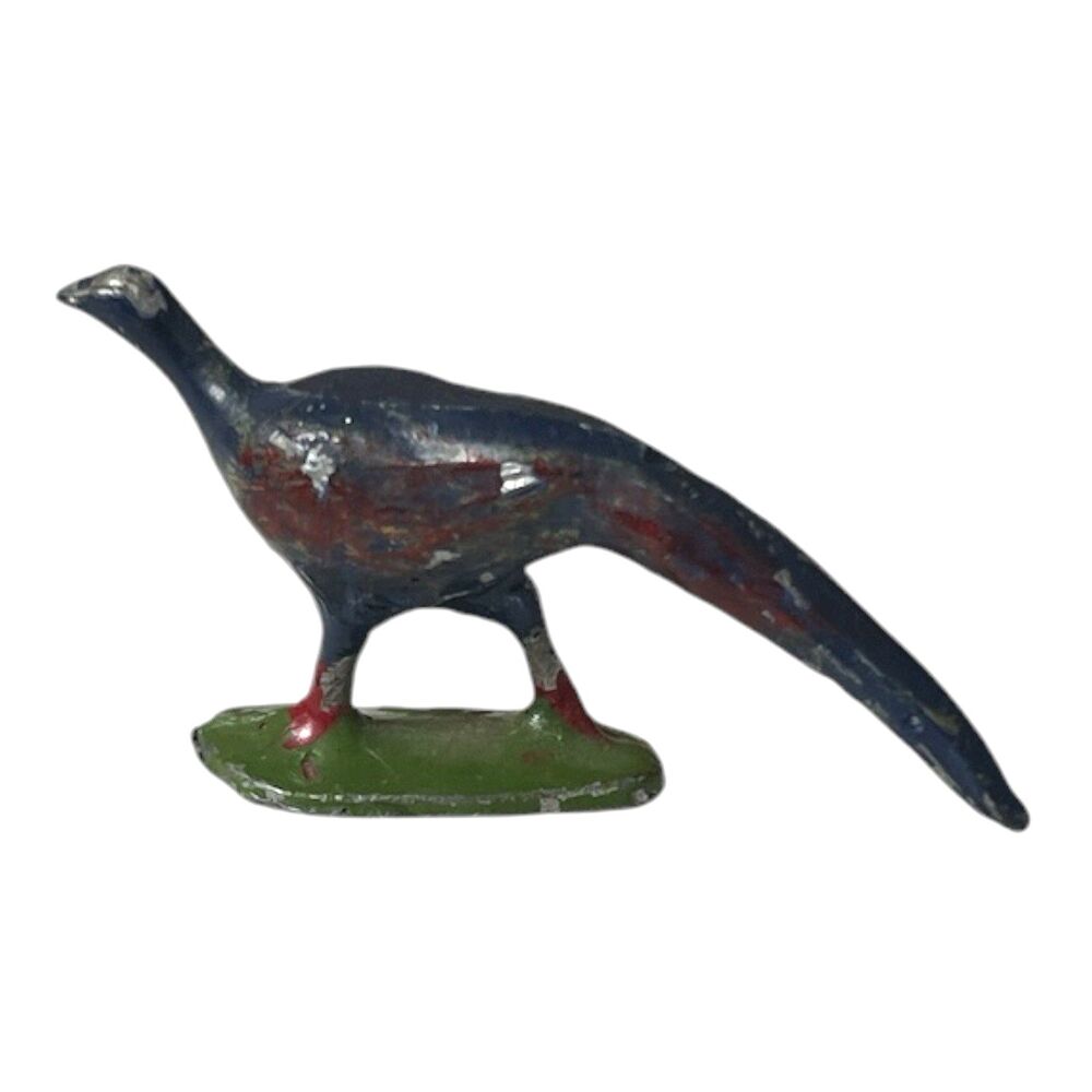 Cofalu Struthiomimus/Ornithomimus Miniature Metal Painted c1950 France 1-3/4x1"